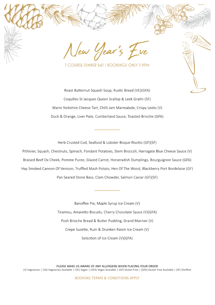 NEW YEAR’S EVE AT THE BLUE BELL IN ARKENDALE – The Blue Bell at Arkendale